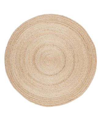 AFK Living Alfombra redonda de yute natural beige 180 x 180 cm