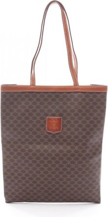 Celine Brown Coated Canvas Pvc Leather Tote Bag (Pre-Owned)