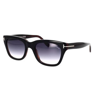 Tom Ford Sunglasses, unisex, Black, Size: 50 MM Square Sunglasses Grey Gradient Lenses