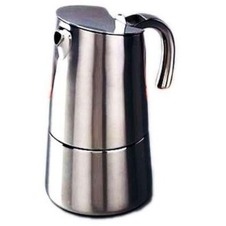 Bra Bra - Cafetera Bella Inoxidable 4 Tazas Para Todo Fuego