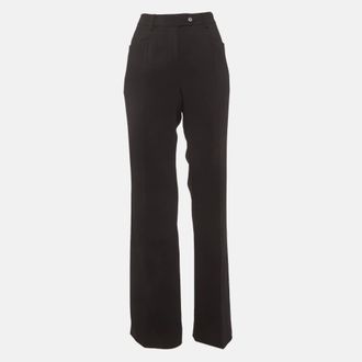 Moschino Black Crepe Straight Leg Trousers M