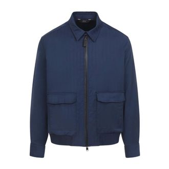 Brioni Wool Jacket - male - Brioni - Light Jackets - Blue - L - Jackets