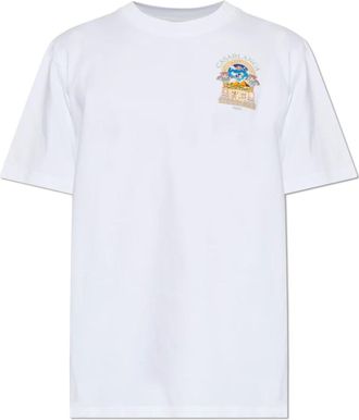 Casablanca T-Shirt With Colorful Print - male - Casablanca - T-Shirts - White - 2XL - Tops