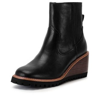 Yellow Box Womens Immix Wedge Boot In Black