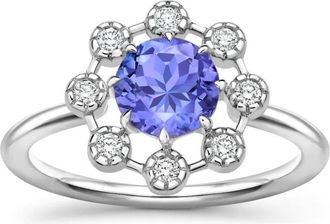 Dinny Hall 14K white gold Celandine tanzanite and diamond ring - Silver