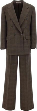 Tagliatore Loreley Double-Breasted Suit - Dames - Blazers - Bruin - XS - Wol - Jassen