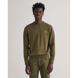 GANT Heren Gant Klassiek Katoenen Crewneck Sweatshirt in Groen
