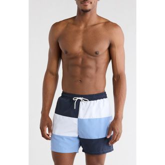 BOSS Court Swim Trunks in Dark Blue at Nordstrom Rack, Size Xx-Large