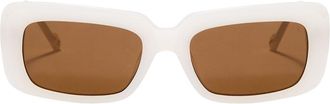 Sunday Somewhere ELLE C6 Womens Sunglasses White Size 54