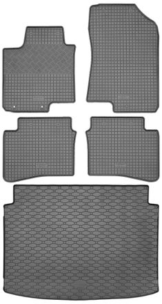 OEM Hyundai Bayon Crossover De Mayo De 2021 Set - Alfombrillas De Goma Para Coche + Alfombrilla Para Maletero