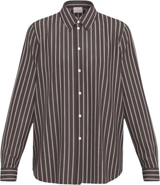 Marella Emmguglia Shirt - Dames - Overhemden - Bruin - 2XS - Katoen - Overhemden