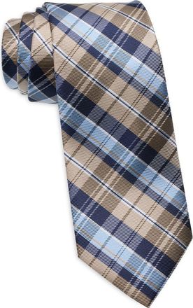 Tommy Hilfiger Costa Plaid Tie in Taupe at Nordstrom Rack