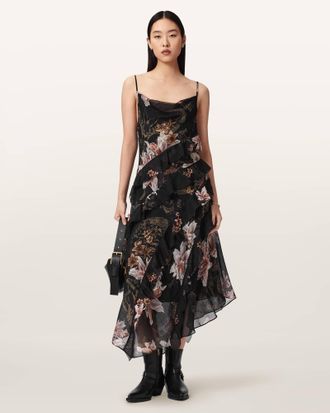 AllSaints Ruth Floral Slip Maxi Dress