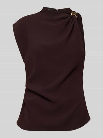 Mango Blusentop in asymmetrischem Design Modell JOIA in Dunkelbraun, Gr&ouml;&szlig;e XL