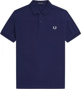 Fred Perry Katoenen Polo Shirt Slim Fit - Heren - Polos - Blauw - 2XL - Katoen - Tops
