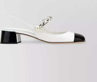 Miu Miu contrasting round toe pumps