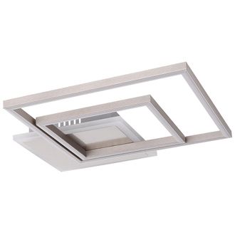 Globo Lighting Plafoniera Led Design Quadrato Leggero In Metallo Moderno, 30w 1820lm Bianco Caldo, Lxpxh 37x37x5,5 Cm