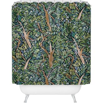 Deny Designs Fauvist Trees Shower Curtain in Green at Nordstrom Rack