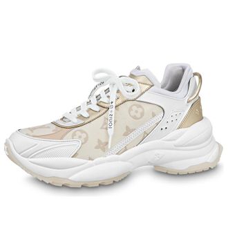 Louis Vuitton (WMNS) LOUIS VUITTON Run 55 Sneakers Beige Monogram White 1ABHR3