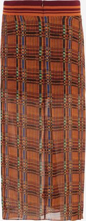Dries Van Noten Womens Skirt With Side Drape Viscose Multicolour