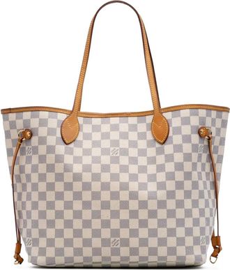 Louis Vuitton Borsa tote Neverfull MM in tela Damier Azur 2013 - Bianco