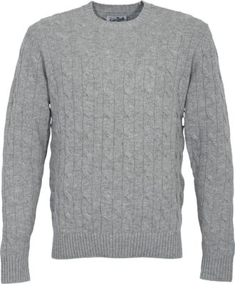 MC2 Saint Barth Regent Braid Wool - Heren - Ronde hals truien - Grijs - XL - Wol - Truien & Vesten