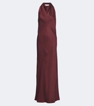 Brunello Cucinelli Vestido de fiesta de sat&eacute;n de seda