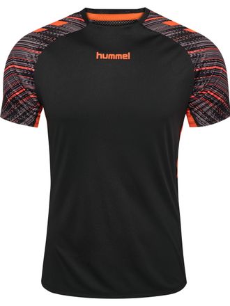 Hummel Trainingsshirt HUMMEL HMLBLAZE PRO TRAINING JERSEY S/S, Damen, Gr. 3XL, orange (schwarz, orange), Obermaterial: 100% Polyester, Shirts Trainingsshirt,