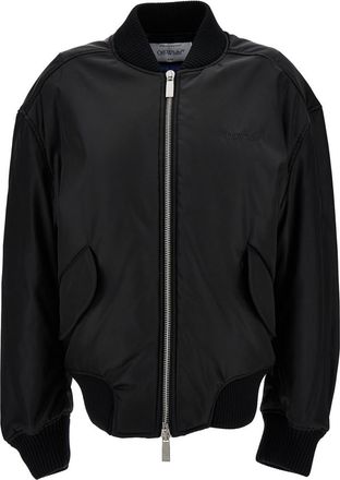 Off-white Black Embroidered Logo Jacket