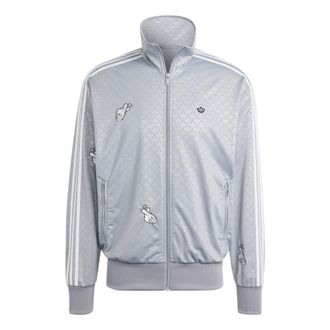 adidas Originals x Mickey Mouse Monogram Embroidery Firebird Truck Top Asia Sizing Grey IY2263