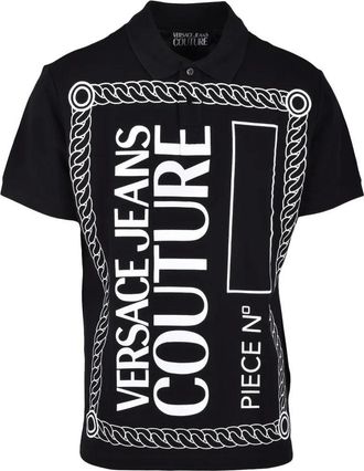 Versace Jeans Couture Black Cotton Polo