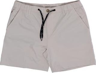 Burnside Zip Front Elastic Waist Performance Shorts in Bone at Nordstrom Rack, Size Xx-Large