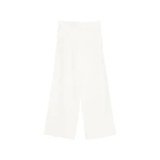 Calvin Klein Wide Trousers, female, White, Size: 2XS Wide Leg Trousers