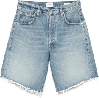 Citizens Of Humanity Blauwe Denim Shorts met Klassieke Stijl - Dames - Denim shorts - Blauw - W27 - Denim - Korte Broeken