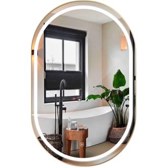Rea Espejo Led Oll 60x90 Cm Brush Gold