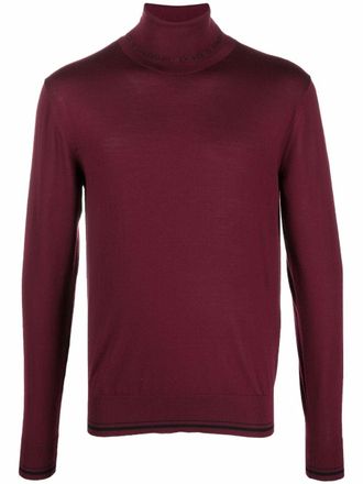 Dolce & Gabbana slim fit polo neck jumper - men - Virgin Wool - 46 - Red