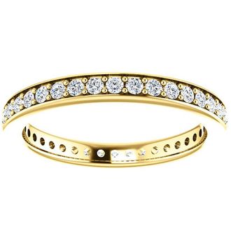 Pompeii3 1/2 Ct Diamond Eternity Ring Womens Wedding Band 14k Yellow Gold EX3 Lab Grown