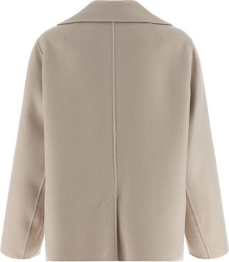Max Mara Womens Beige Virgin Wool Biker Jacket Clothing