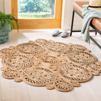 Safavieh Natural Fiber Hand Made Area rug, Natural Bohemian Style Non-Shedding