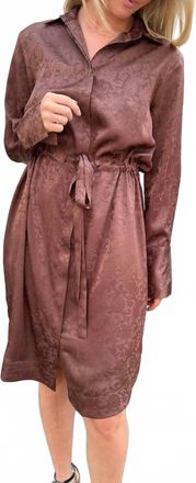 Karmamia Womens Nakita Dress In Chocolate Jacquered