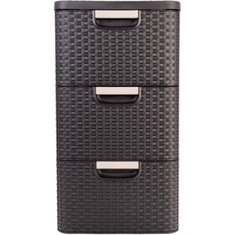 Curver Torre portaoggetti in effetto rattan 3 cassetti x 14 l My Style - Curver
