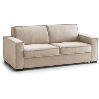 Dmora Talamo Italia - Divano letto 2 posti Amapola, Sof&agrave; Soggiorno con apertura girevole, Tessuto imbottito, Braccioli standard, 100% Made in Italy, Cm
