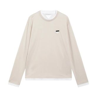 Prada Hombre, Camisetas, Beige, Talla: M