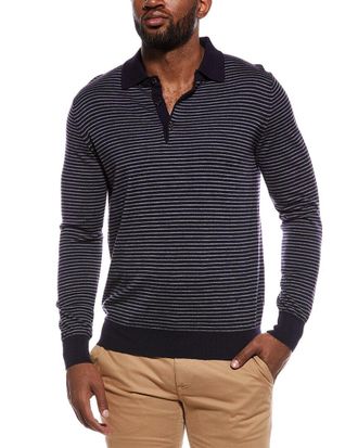 Isaia Cashmere Polo Sweater