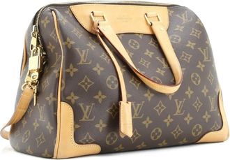 Louis Vuitton Retiro NM leren tas met monogram canvas - Bruin