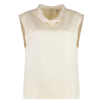 Toteme Sleeveless Tops, female, Beige, M, Highneck Top