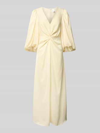 Vero Moda Maxikleid mit Ballon&auml;rmeln Modell THEA in GELB, Gr&ouml;&szlig;e 44