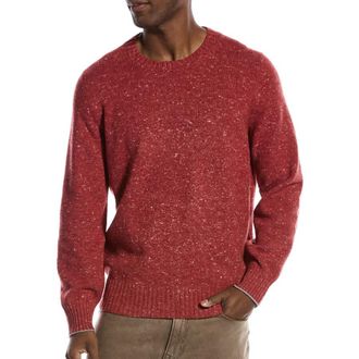 Brunello Cucinelli Red Cashmere Crewneck Sweater, Brand Size 54 (US Size 44)