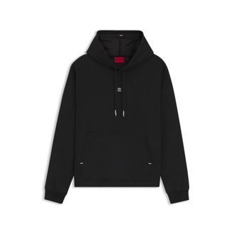 HUGO BOSS Stacked-logo hoodie in a relaxed fit