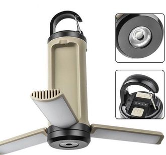 OEM L&aacute;mpara De Camping Colgante Port&aacute;til, Plegable A 90 Grados Con Tres Aspas, L&aacute;mpara De Emergencia Multifuncional Para Exteriores Y Acampada